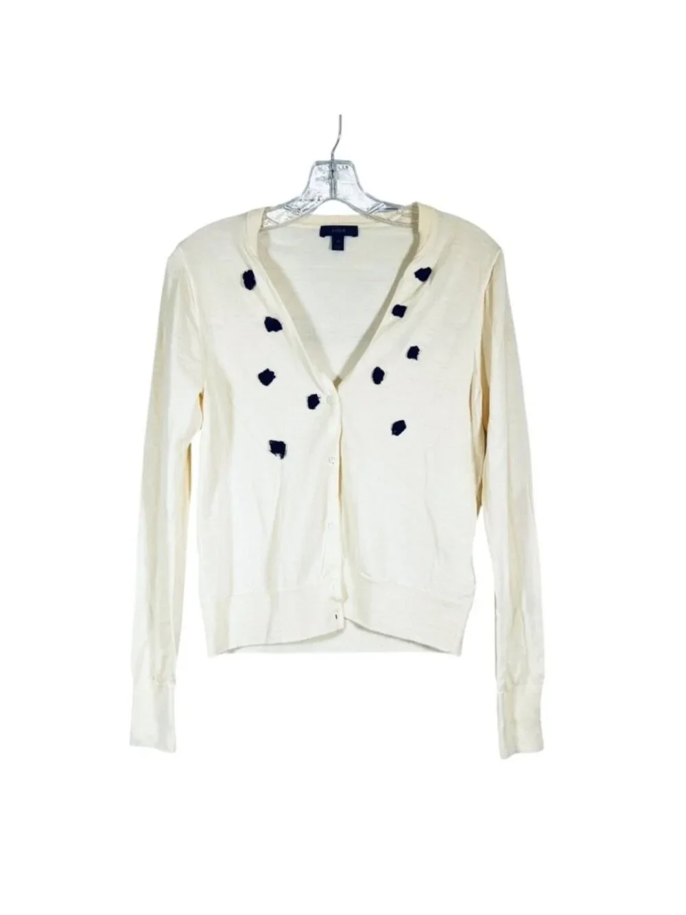 J.Crew Merino Wool Cardigan M Hollywood Production Modified V-Neck Sequin Prop